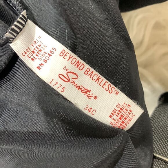 SMOOTHIE Beyond Backless shapewear lace detail convertible straps snaps sz 34C - Picture 5 of 9